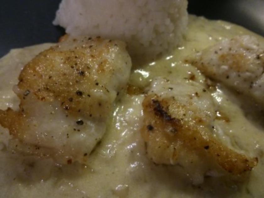 Steinbeißerfilet mit Senf Meerrettich Weißweinsoße - einfach - von sTinsche
