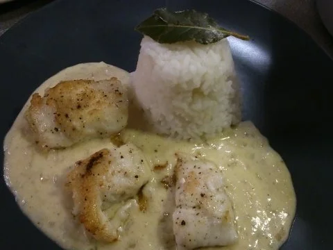 Steinbeißerfilet mit Senf-Meerrettich-Weißweinsoße - Rezept