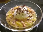 Orangenkompott mit Vanille-Eis - Rezept