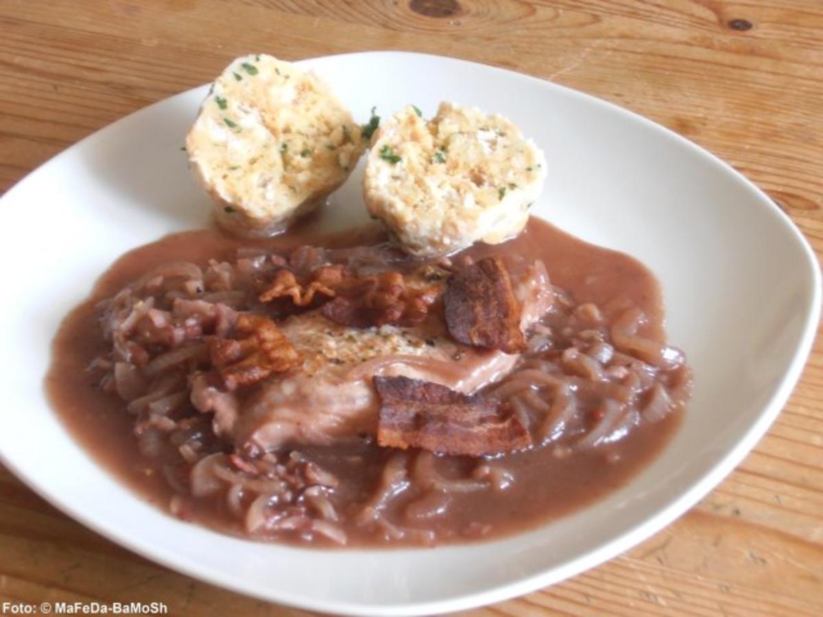 Winzersteak mit Semmelknödeln - Rezept