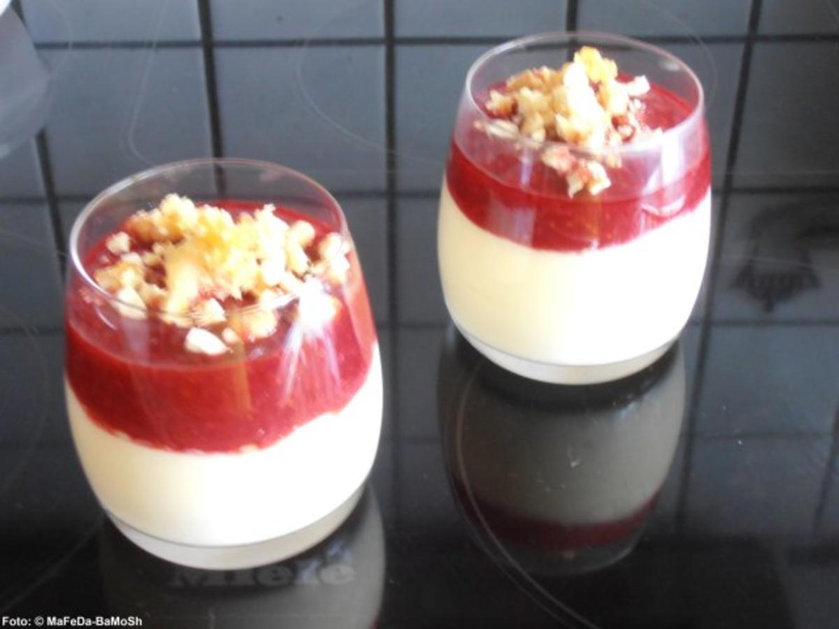 Mandelpudding mit Himbeersoße - einfach - von tigerlilly63