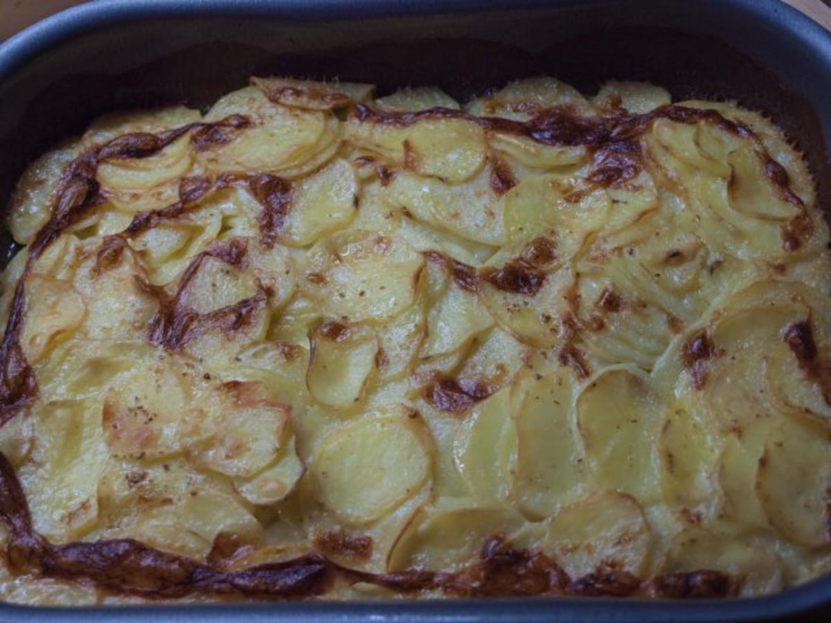 Kartoffelgratin mit Kartoffeln festkochend und Sahne - Rezept mit Bild ...