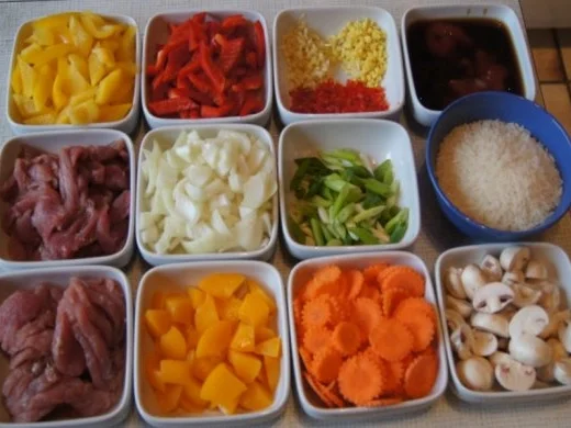 Schweinefilet süß-sauer mit Gemüse und Curry-Reis - Rezept - Bild Nr. 4