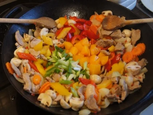 Schweinefilet süß-sauer mit Gemüse und Curry-Reis - Rezept - Bild Nr. 13