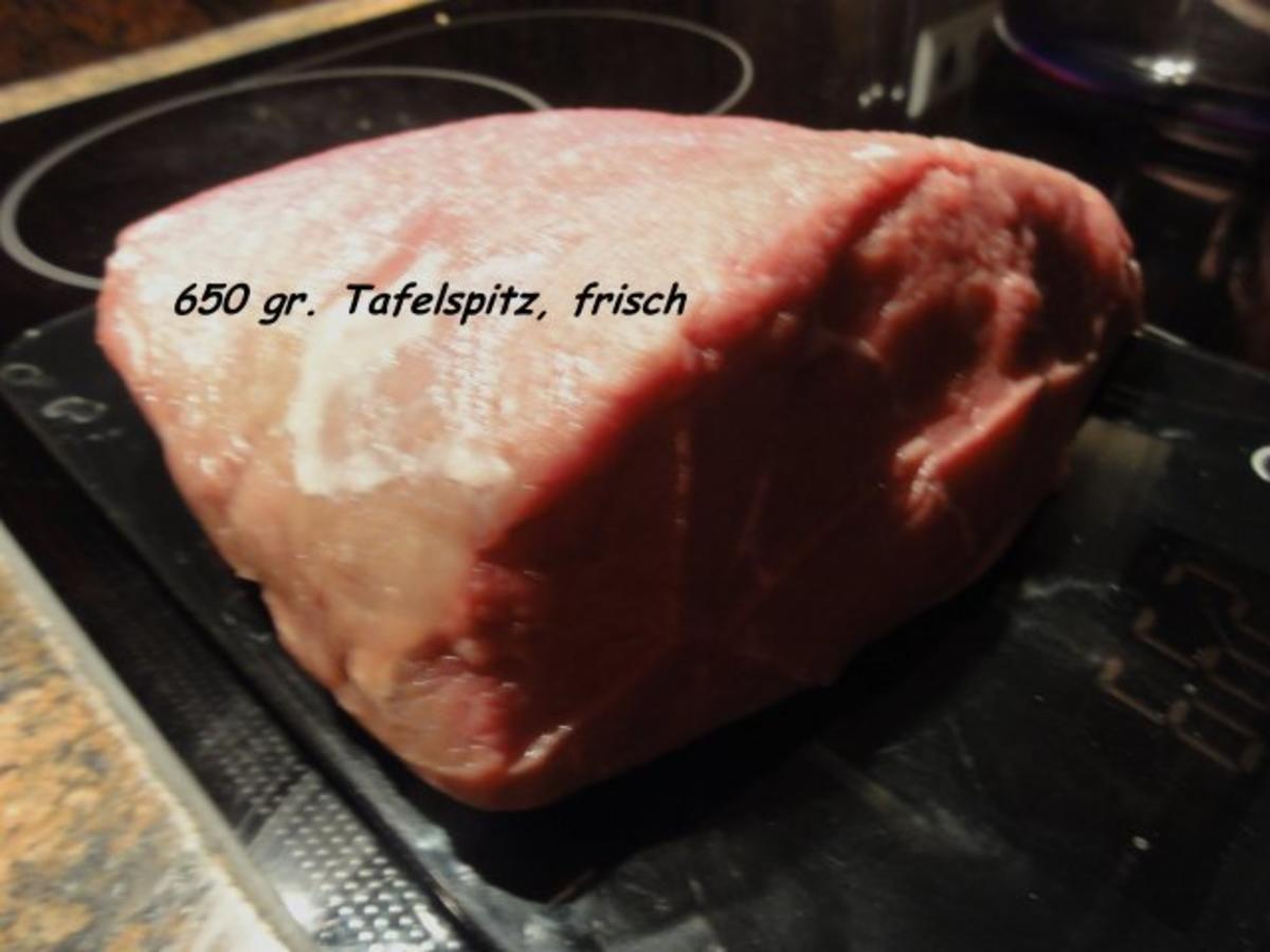 Fleisch:   TAFELSPITZ  mit Meerrettichsahnesauce - Rezept - Bild Nr. 3