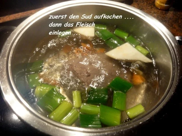 Fleisch:   TAFELSPITZ  mit Meerrettichsahnesauce - Rezept - Bild Nr. 4