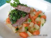 Kräuterfilet aus dem Ofen ,mit Kohlrabi-Möhren -Gemüse - Rezept