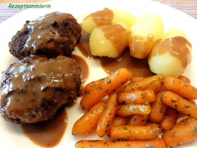 Rezept: Fleisch: FRIKADELLEN mit Feigensahnesauce Fleisch: FRIKADELLEN mit Feigensahnesauce - Rezept