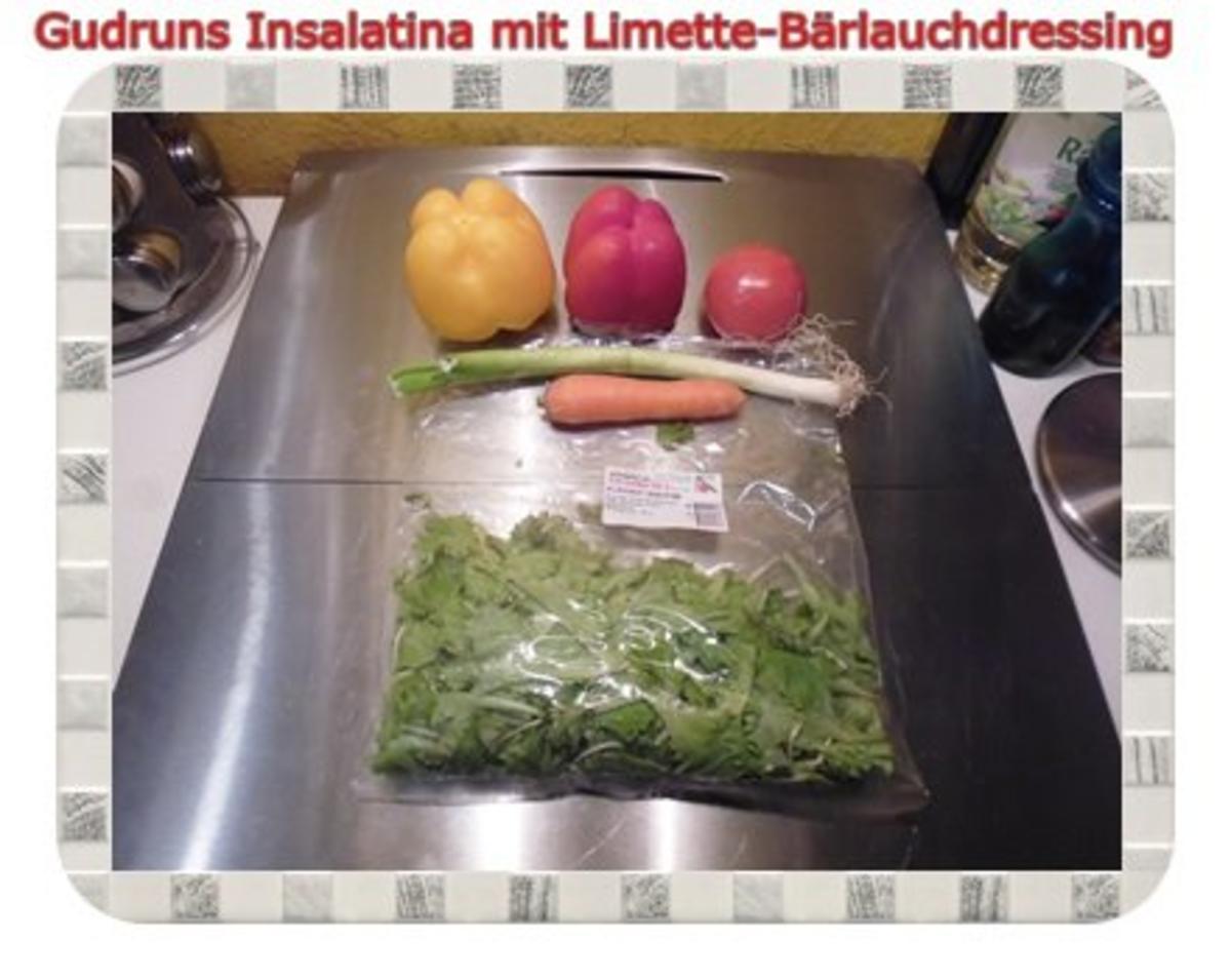Salat: Insalatina mit Limette-Bärlauch-Dressing - Rezept - Bild Nr. 2