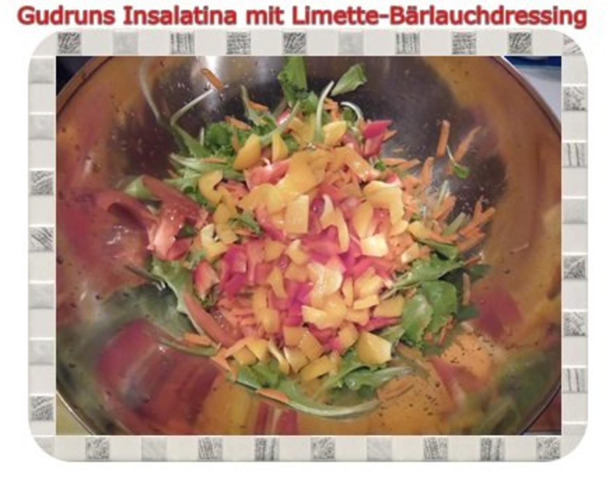 Salat: Insalatina mit Limette-Bärlauch-Dressing - Rezept - Bild Nr. 3