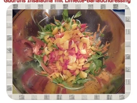 Salat: Insalatina mit Limette-Bärlauch-Dressing - Rezept - Bild Nr. 3