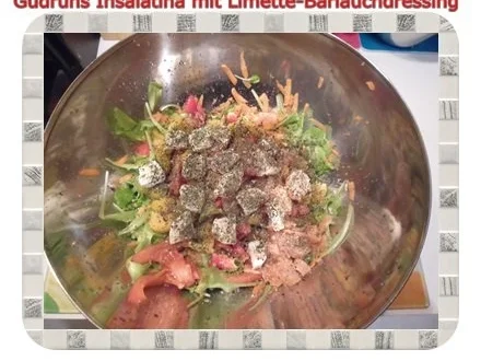 Salat: Insalatina mit Limette-Bärlauch-Dressing - Rezept - Bild Nr. 9