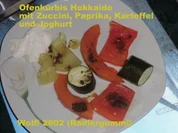 Vegetarisch : Ofenkürbis, Paprika, Zuccini, Kartoffeln - Rezept