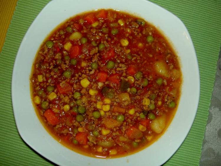 Bunter Hackfleisch Gemüse Eintopf - einfach - 71 kcal/100g