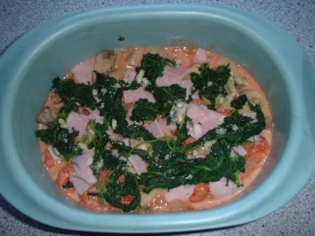 Spinat-Schinken-Lasagne - Rezept