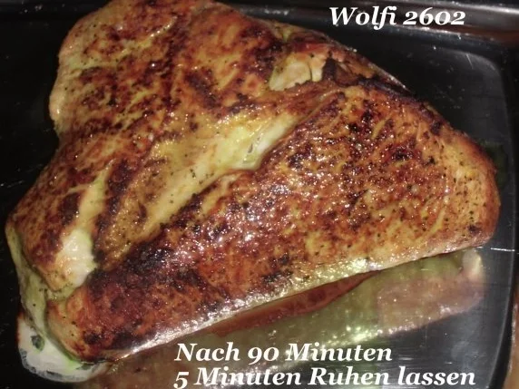 Rezept: Pute : Putenbraten bei 100 - 130 Grad je nach Herd 90 - 120 Minuten fertig garen Bild Nr. 5 Pute : Putenbraten bei 100 - 130 Grad je nach Herd 90 - 120 Minuten fertig garen - Rezept - Bild Nr. 5