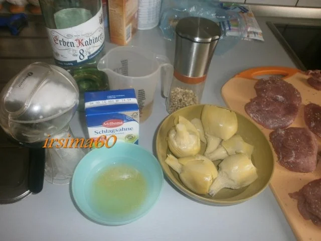 Schweinefilet in Artischocken – Zitronensosse - Rezept - Bild Nr. 3