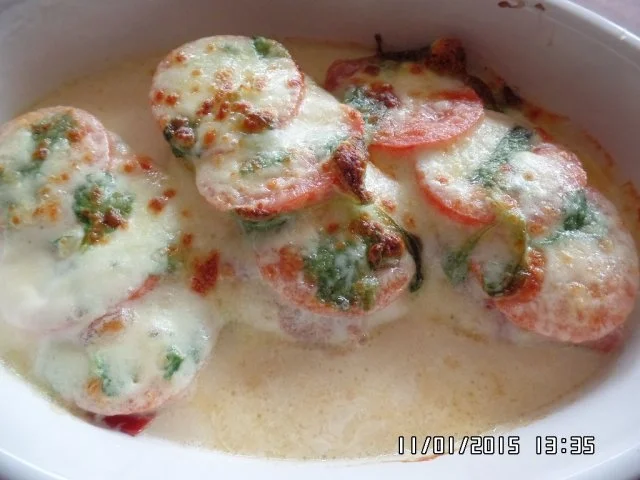 Überbackenes Hähnchenfilet Caprese - Rezept - Bild Nr. 2