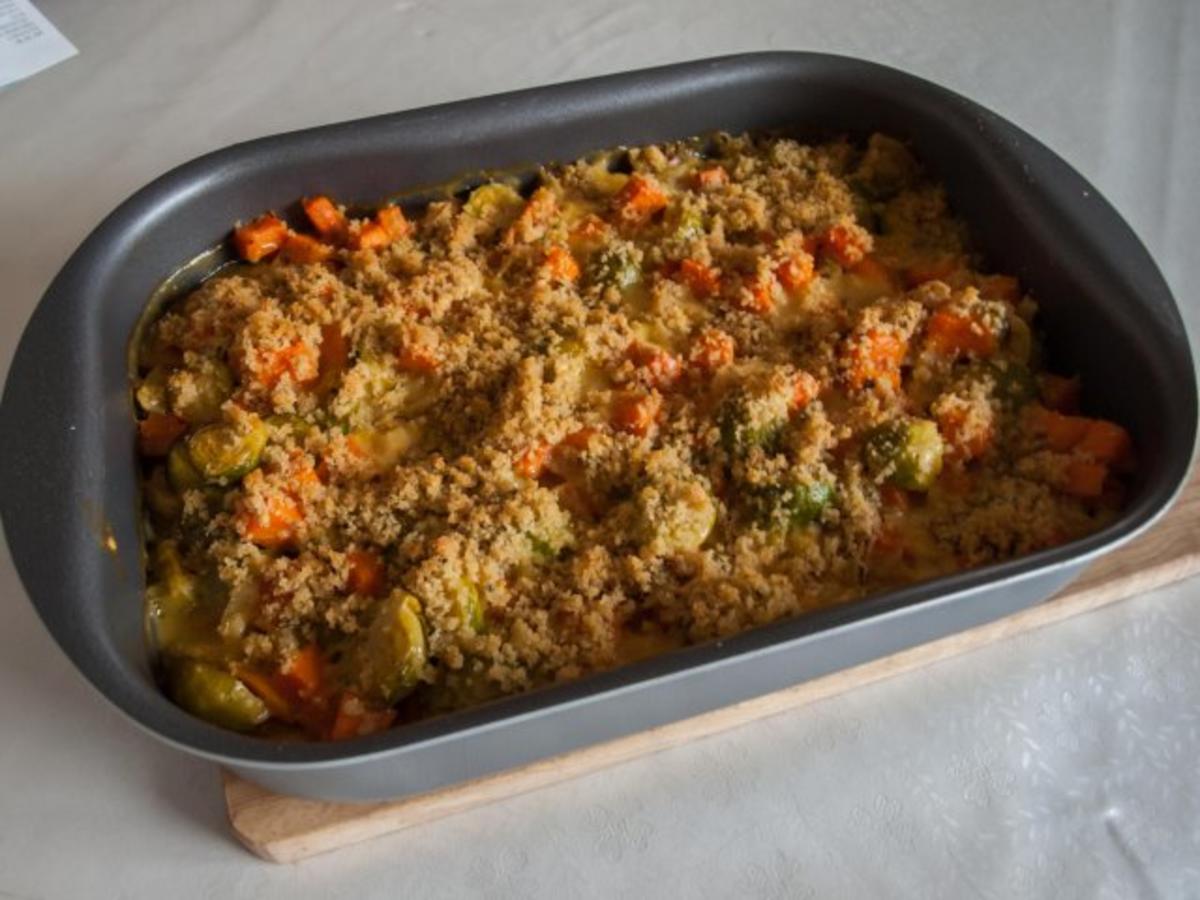 Rosenkohl Gratin mit Süßkartoffeln scharf - einfach - von Lady-Foxy Rosenkohl Gratin mit Süßkartoffeln scharf - einfach - von Lady-Foxy