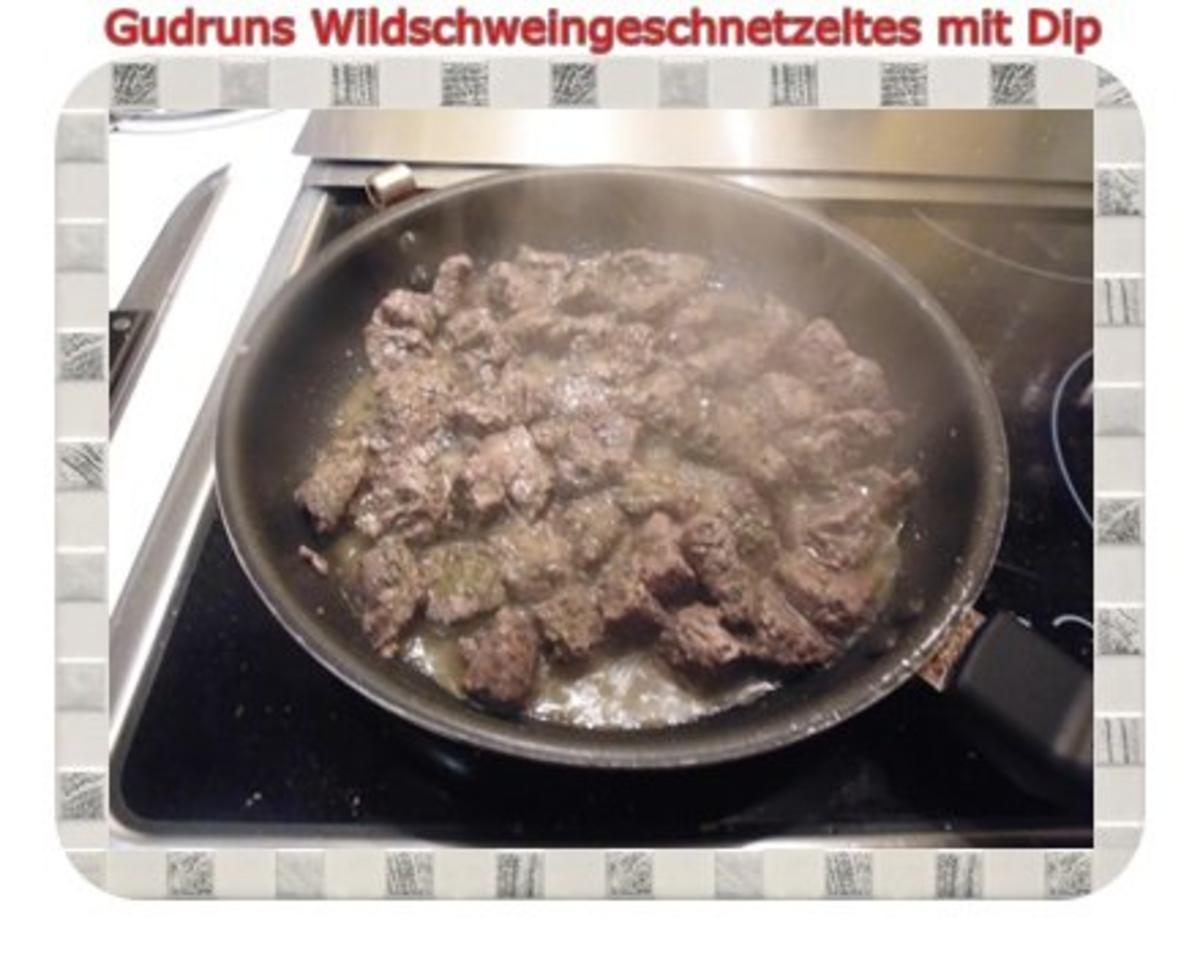 Fleisch: Wildschweingeschnetzeltes mit Dip - Rezept - Bild Nr. 7