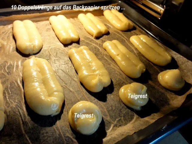 Brandteig:   ECLAIRS mit Sahne-Pudding-Füllung - Rezept - Bild Nr. 12