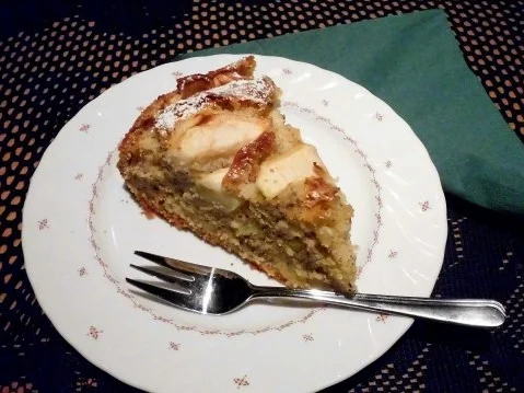 apfel-sahne-mandelkuchen - Rezept