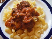 Rindergulasch mit Hörnchennudeln à la Papa - Rezept