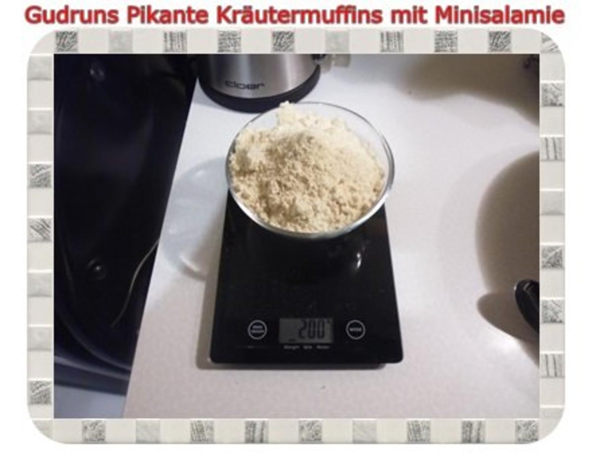 Muffins: Pikante Kräutermuffins mit Minisalamie - Rezept - Bild Nr. 3