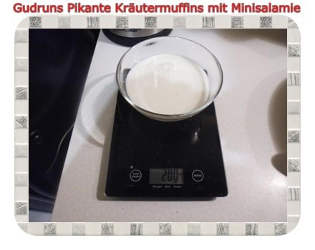 Muffins: Pikante Kräutermuffins mit Minisalamie - Rezept - Bild Nr. 4
