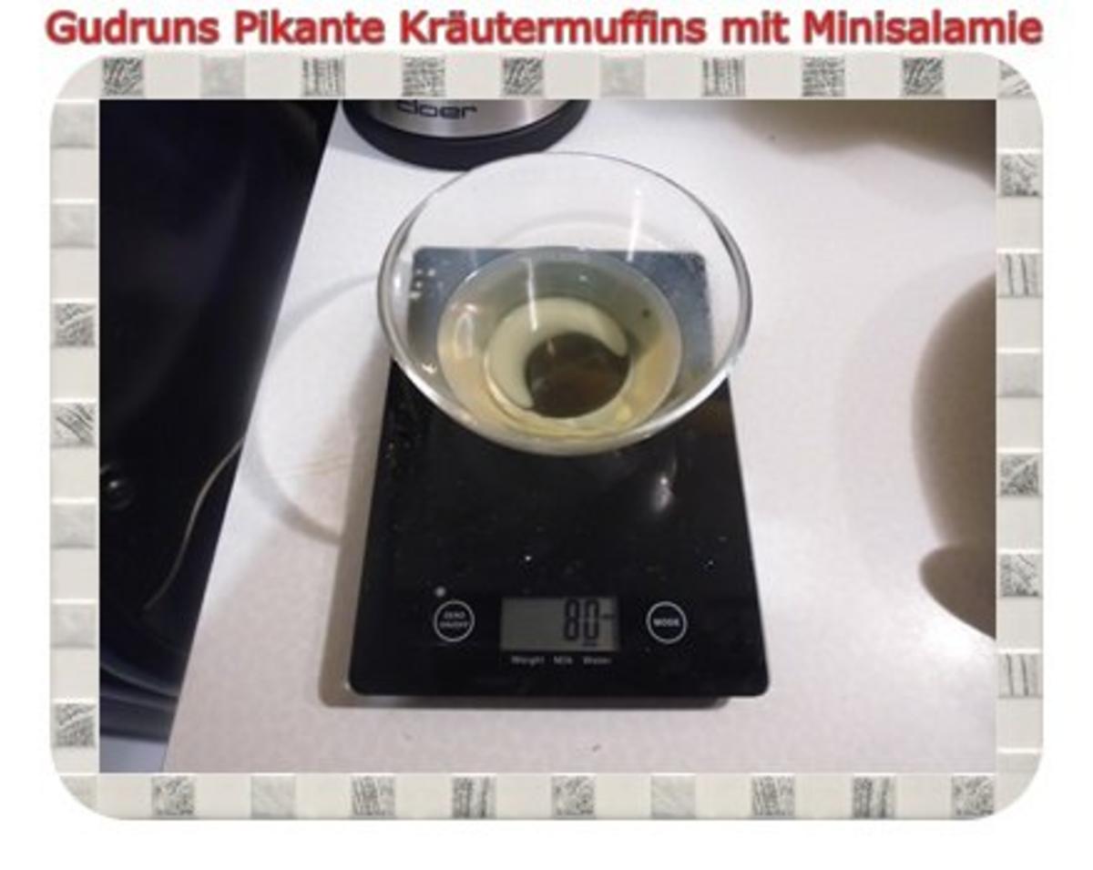 Muffins: Pikante Kräutermuffins mit Minisalamie - Rezept - Bild Nr. 6