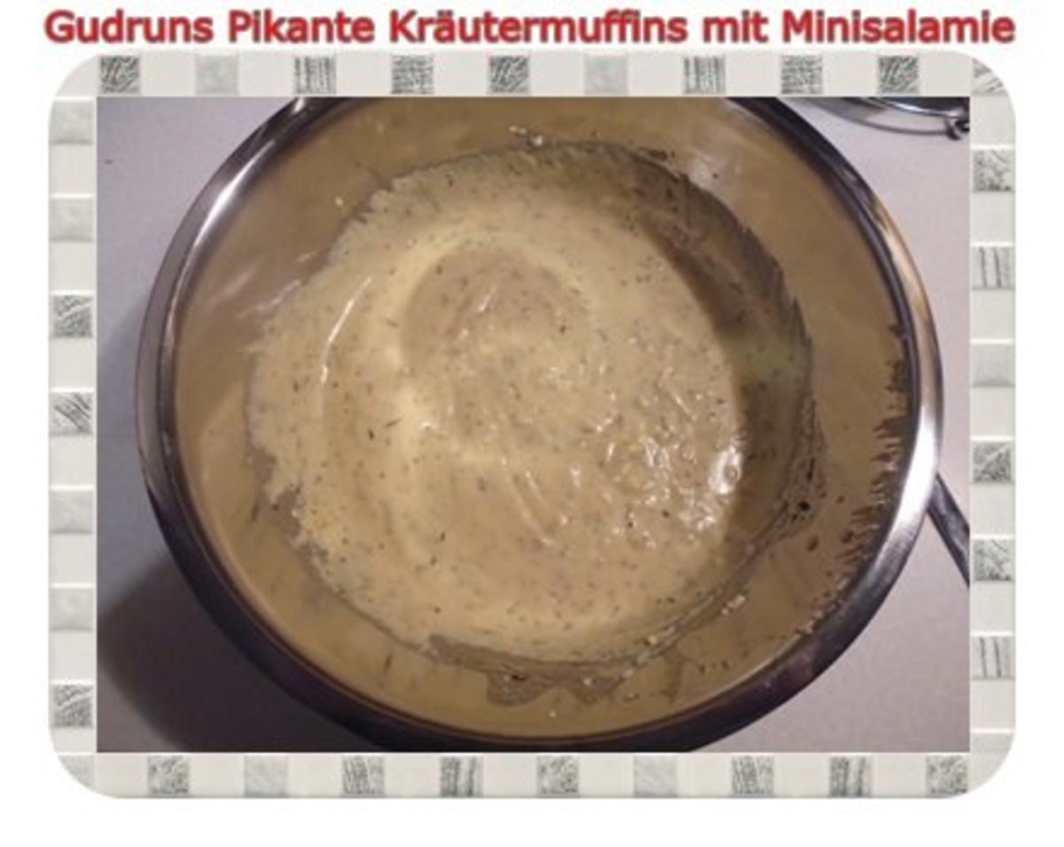 Muffins: Pikante Kräutermuffins mit Minisalamie - Rezept - Bild Nr. 8