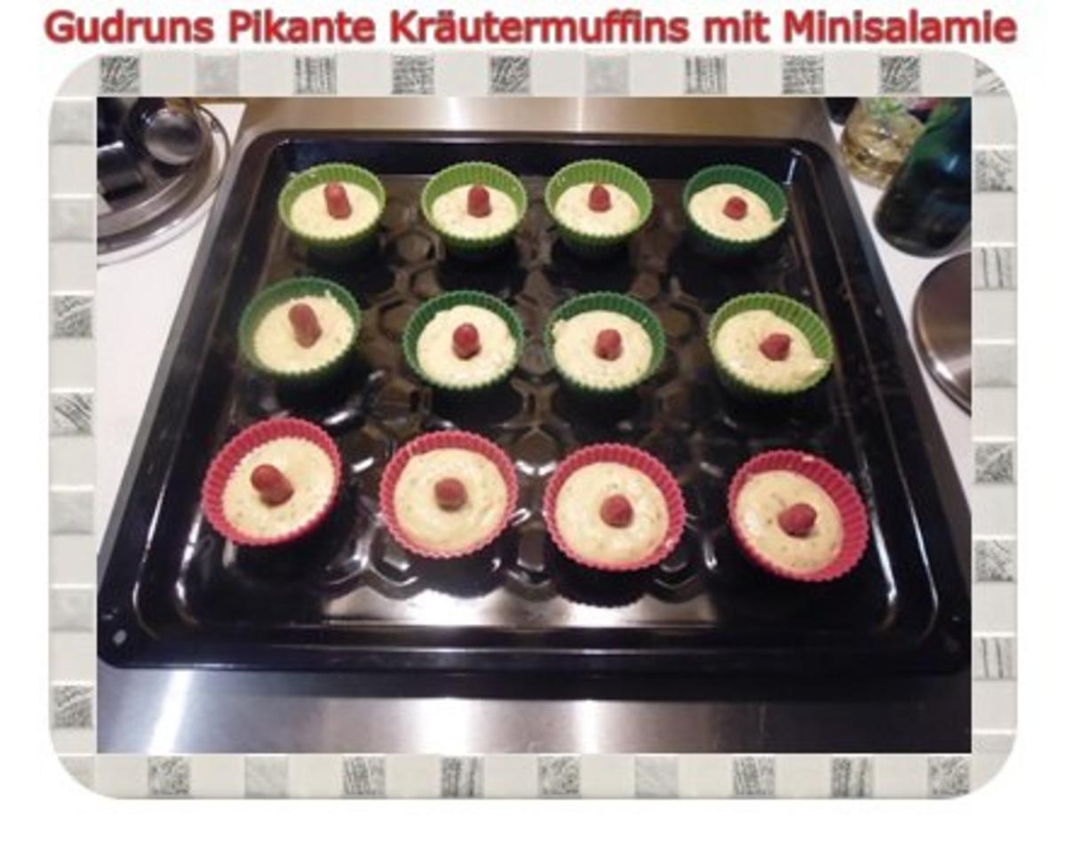 Muffins: Pikante Kräutermuffins mit Minisalamie - Rezept - Bild Nr. 10