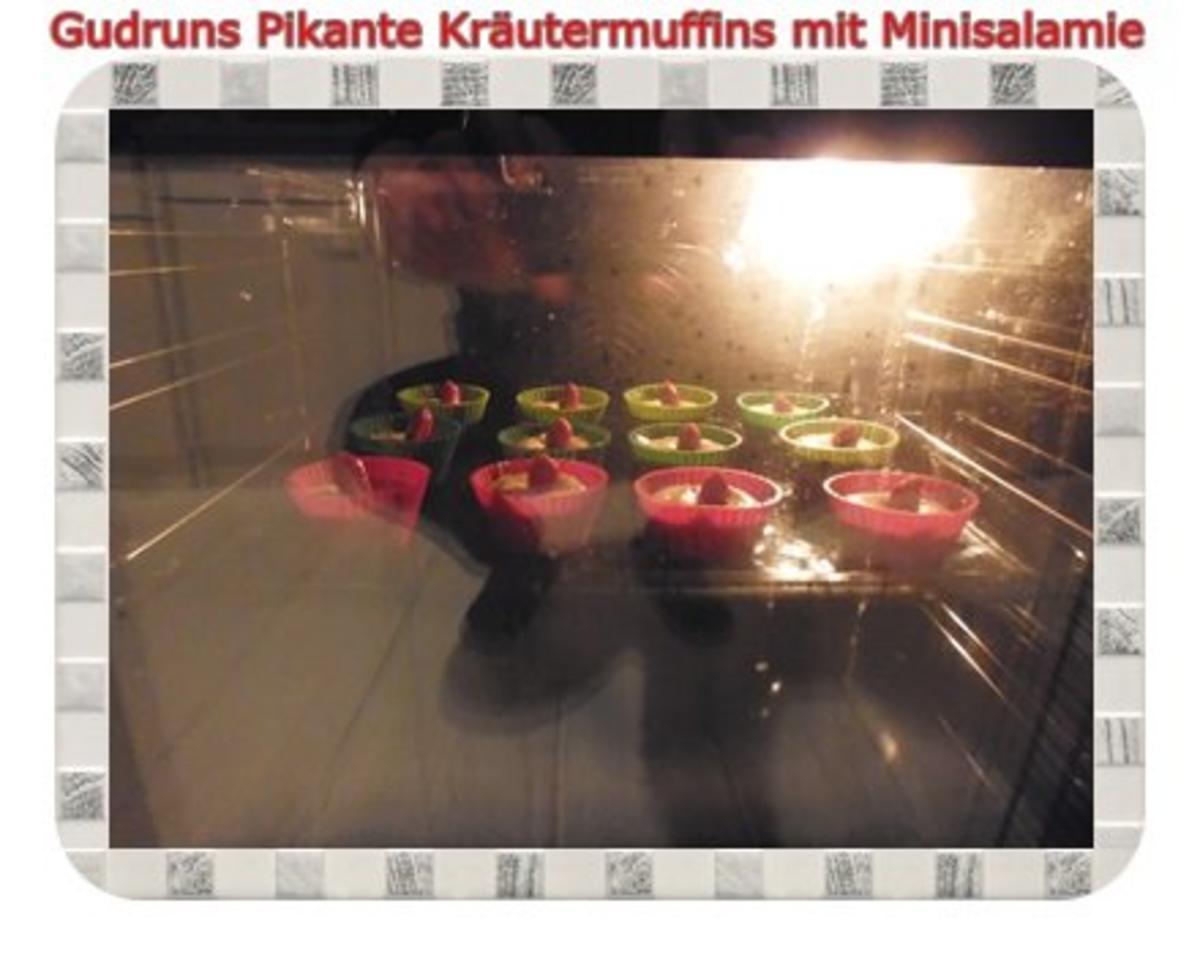 Muffins: Pikante Kräutermuffins mit Minisalamie - Rezept - Bild Nr. 11