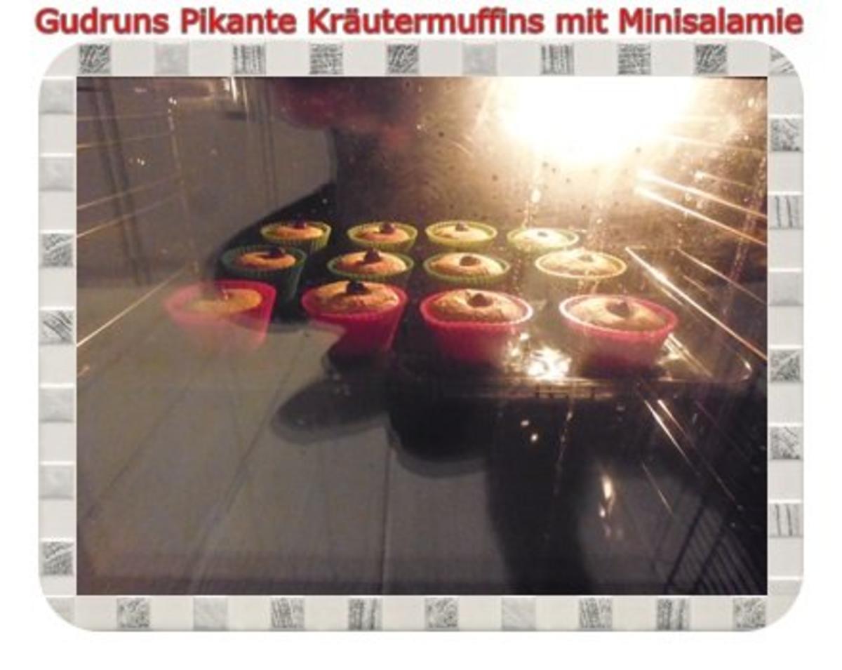 Muffins: Pikante Kräutermuffins mit Minisalamie - Rezept - Bild Nr. 12