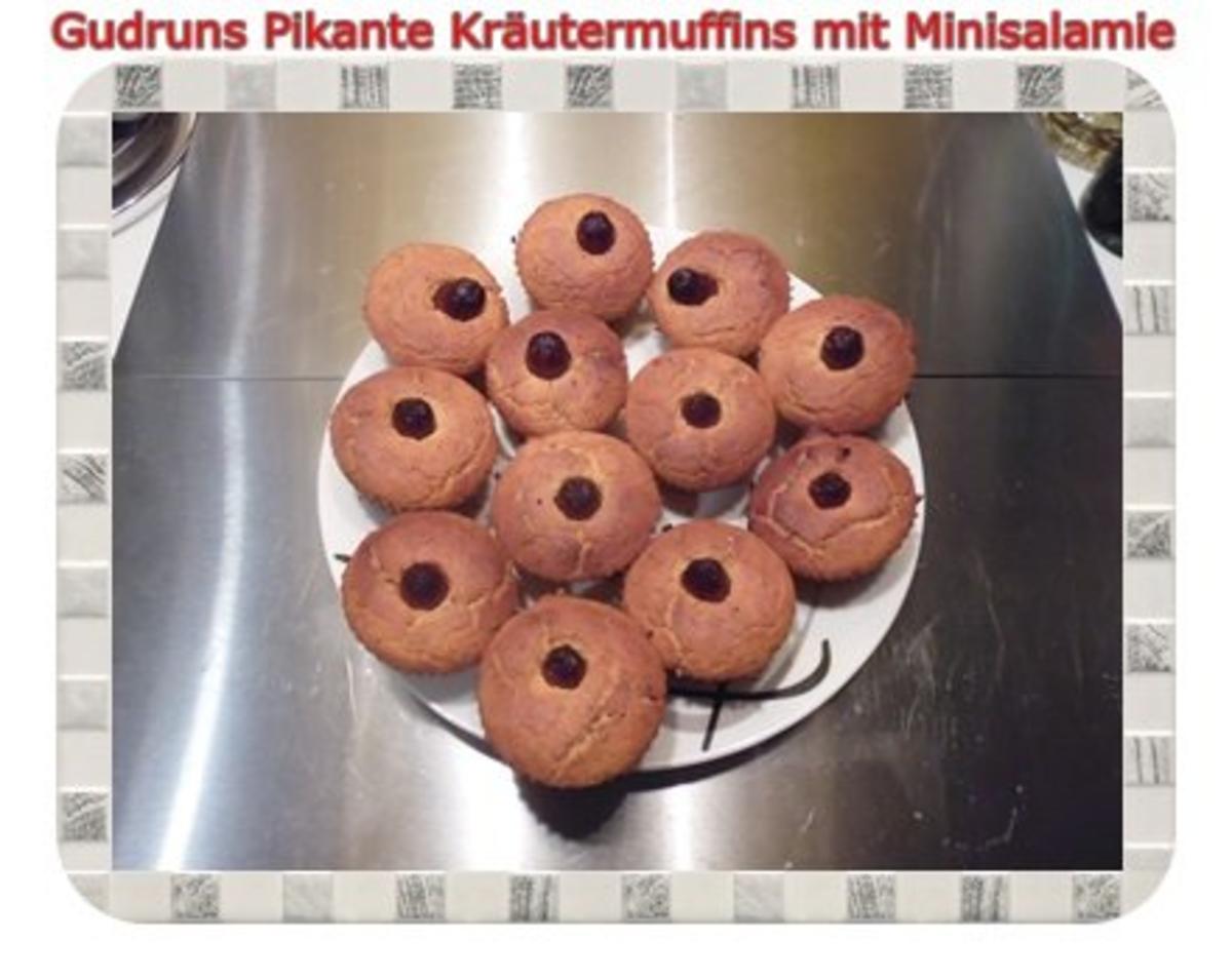 Muffins: Pikante Kräutermuffins mit Minisalamie - Rezept - Bild Nr. 15