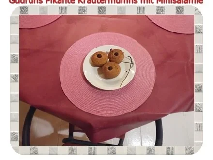 Muffins: Pikante Kräutermuffins mit Minisalamie - Rezept - Bild Nr. 16