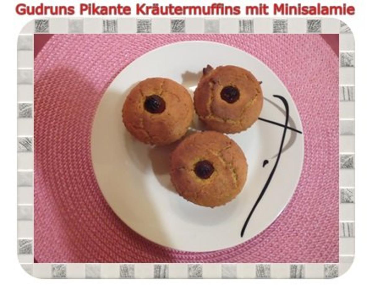 Muffins: Pikante Kräutermuffins mit Minisalamie - Rezept - Bild Nr. 17