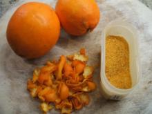 Vorrat: Orangenschalen- getrocknet und gemahlen - Rezept
