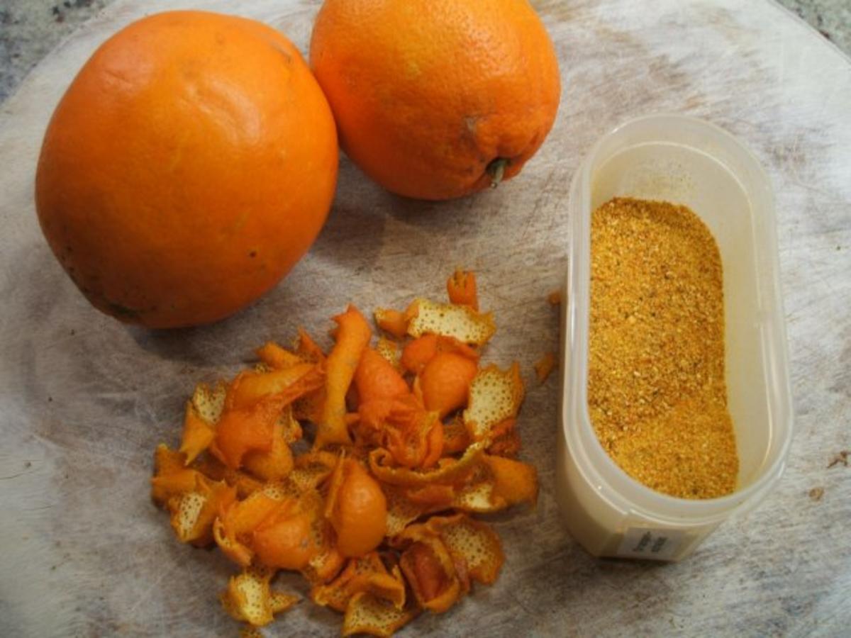 Bilder für Vorrat: Orangenschalen- getrocknet und gemahlen - Rezept