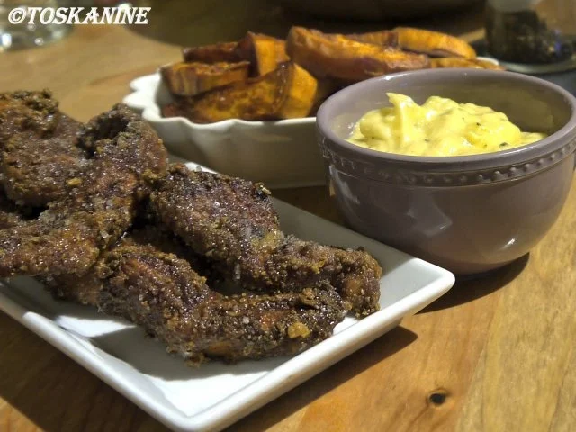 Rezept: Chicken-Fingers mit Süßkartoffel-Sticks und Limetten-Majo Bild Nr. 11 Chicken-Fingers mit Süßkartoffel-Sticks und Limetten-Majo - Rezept - Bild Nr. 11