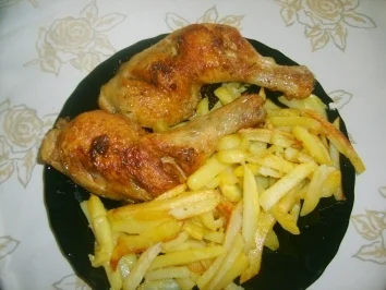 Knusprige Hähnchenschenkel - Rezept