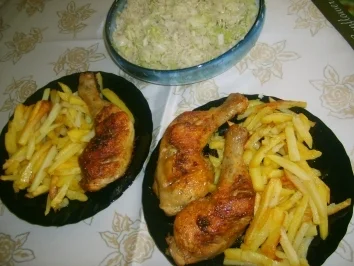 Knusprige Hähnchenschenkel - Rezept