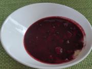 Dessert : Vanillie - Budwig - Quark mit roter Grütze - Rezept