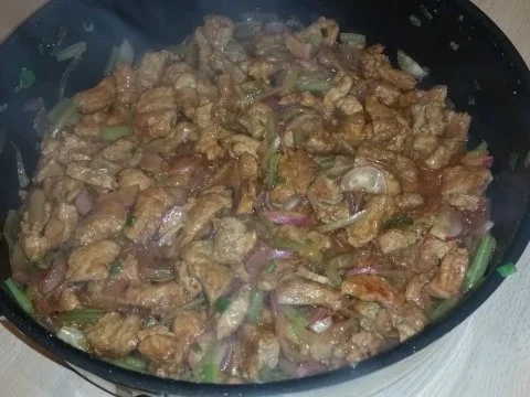 Schweinefleischstreifen aus der Pfanne - Rezept