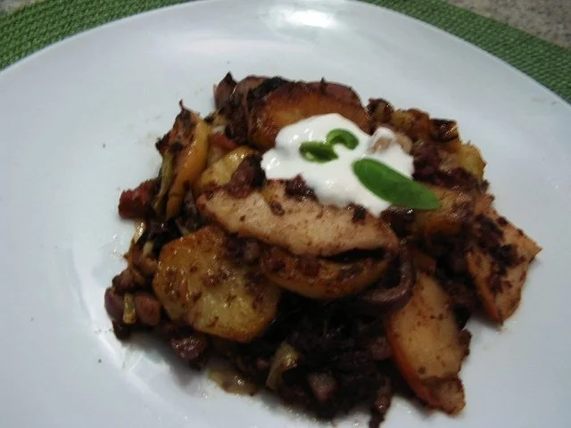 Spitzkohl- Blutwurst-Kartoffel- Pfanne - Rezept