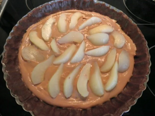 Schokoladen - Käse - Tarte mit Birnen und Mandeln - Rezept - Bild Nr. 17