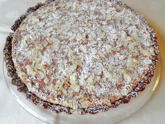 Schokoladen - Käse - Tarte mit Birnen und Mandeln - Rezept - Bild Nr. 21