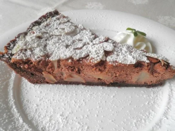 Schokoladen - Käse - Tarte mit Birnen und Mandeln - Rezept - Bild Nr. 23