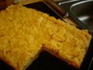 Apfelkuchen mit Streusel und Pudding - Rezept