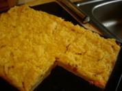 Apfelkuchen mit Streusel und Pudding - Rezept